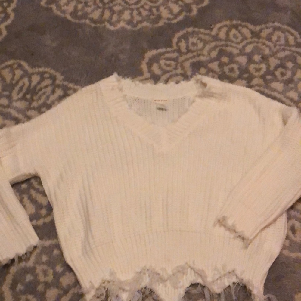 distressed sweater